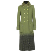 Long manteau en laine - Vert