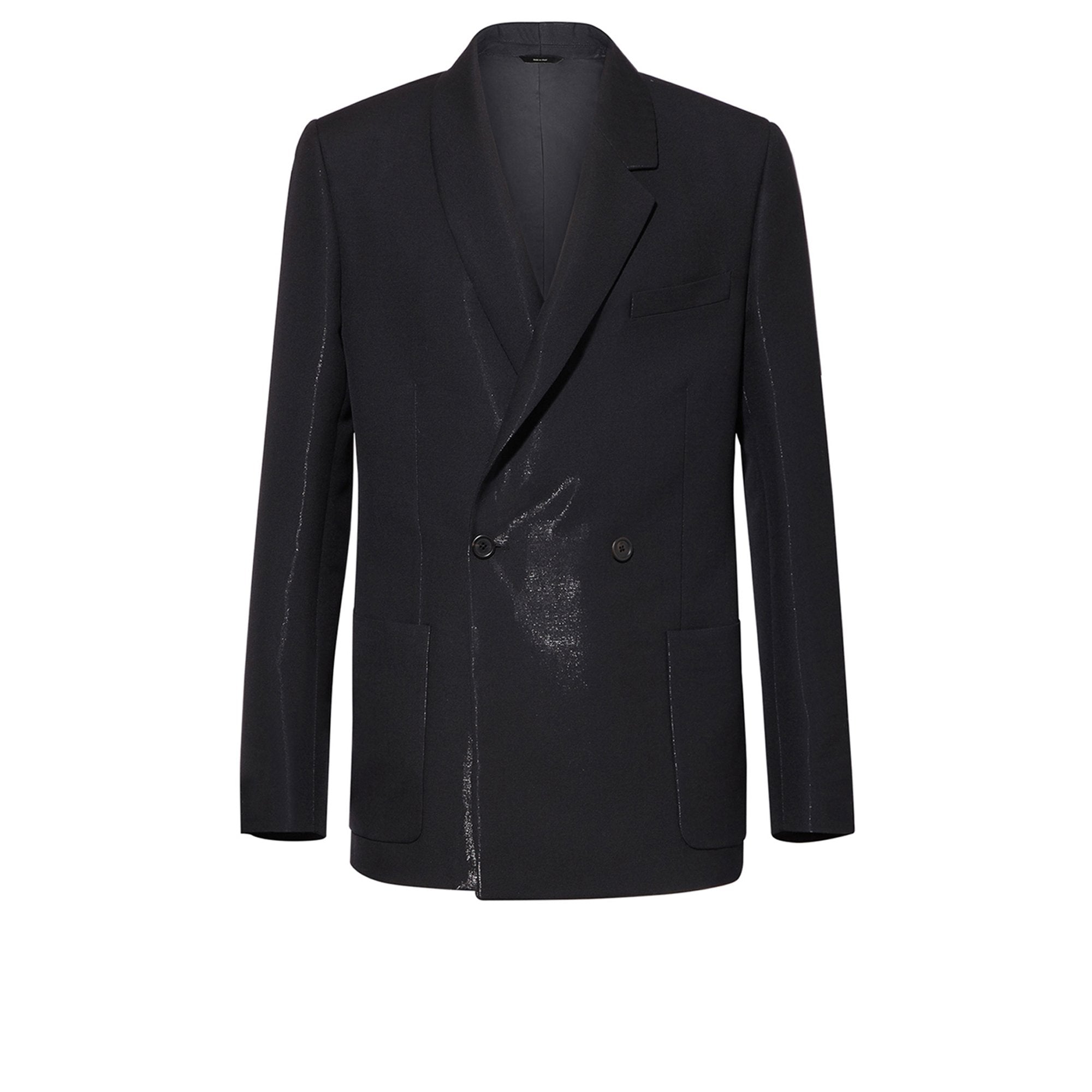 Veste asymétrique en laine - Noir