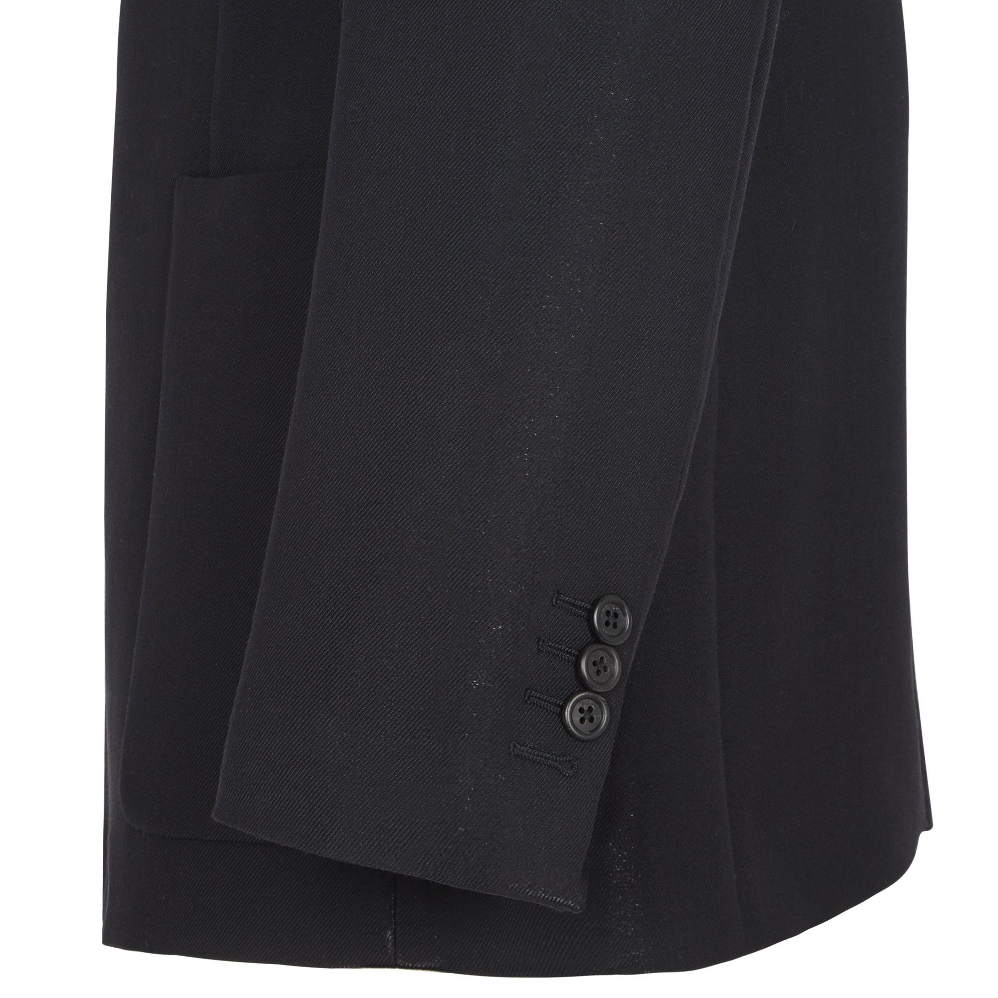 Veste asymétrique en laine - Noir