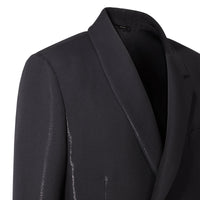 Veste asymétrique en laine - Noir