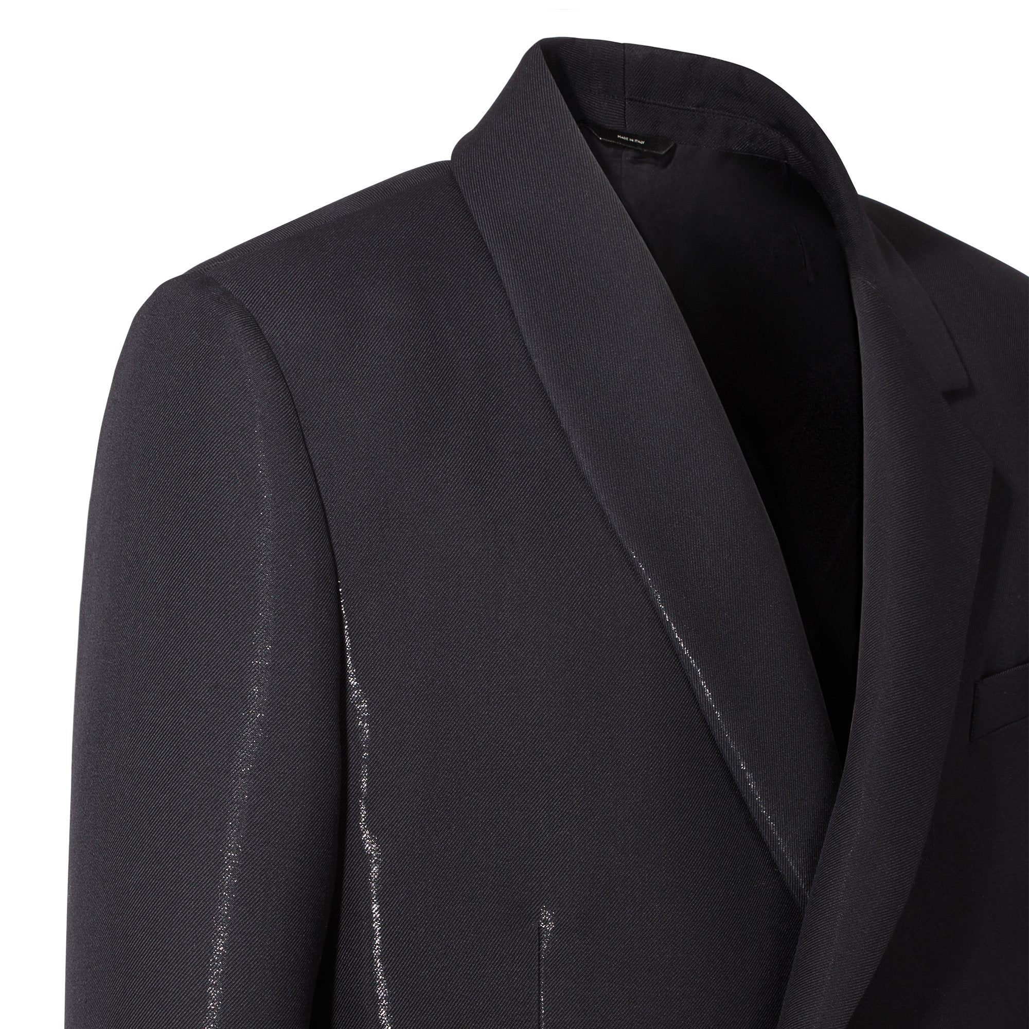 Veste asymétrique en laine - Noir