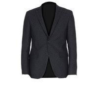 Veste slim jacquard en laine - Noir