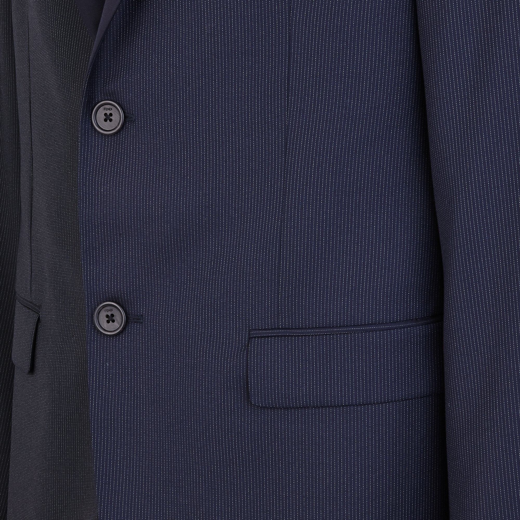 Veste slim en laine - Bleu