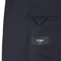 Veste slim en laine - Bleu