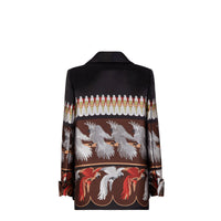 Veste perroquet en soie - Noir & Marron
