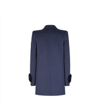 Veste coupe droite en jersey piqué - Bleu