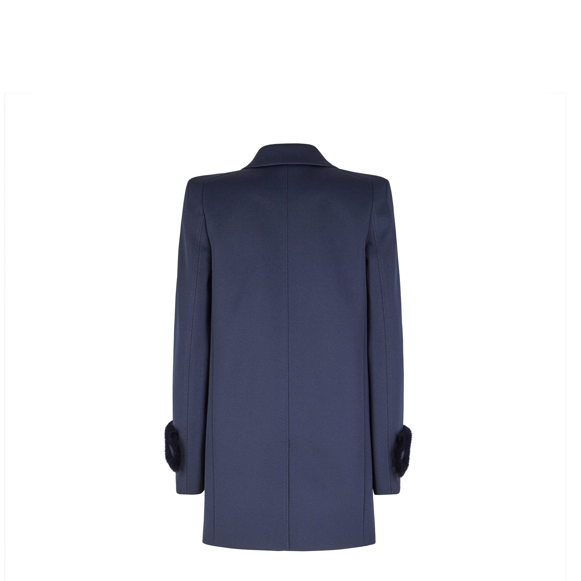 Veste coupe droite en jersey piqué - Bleu