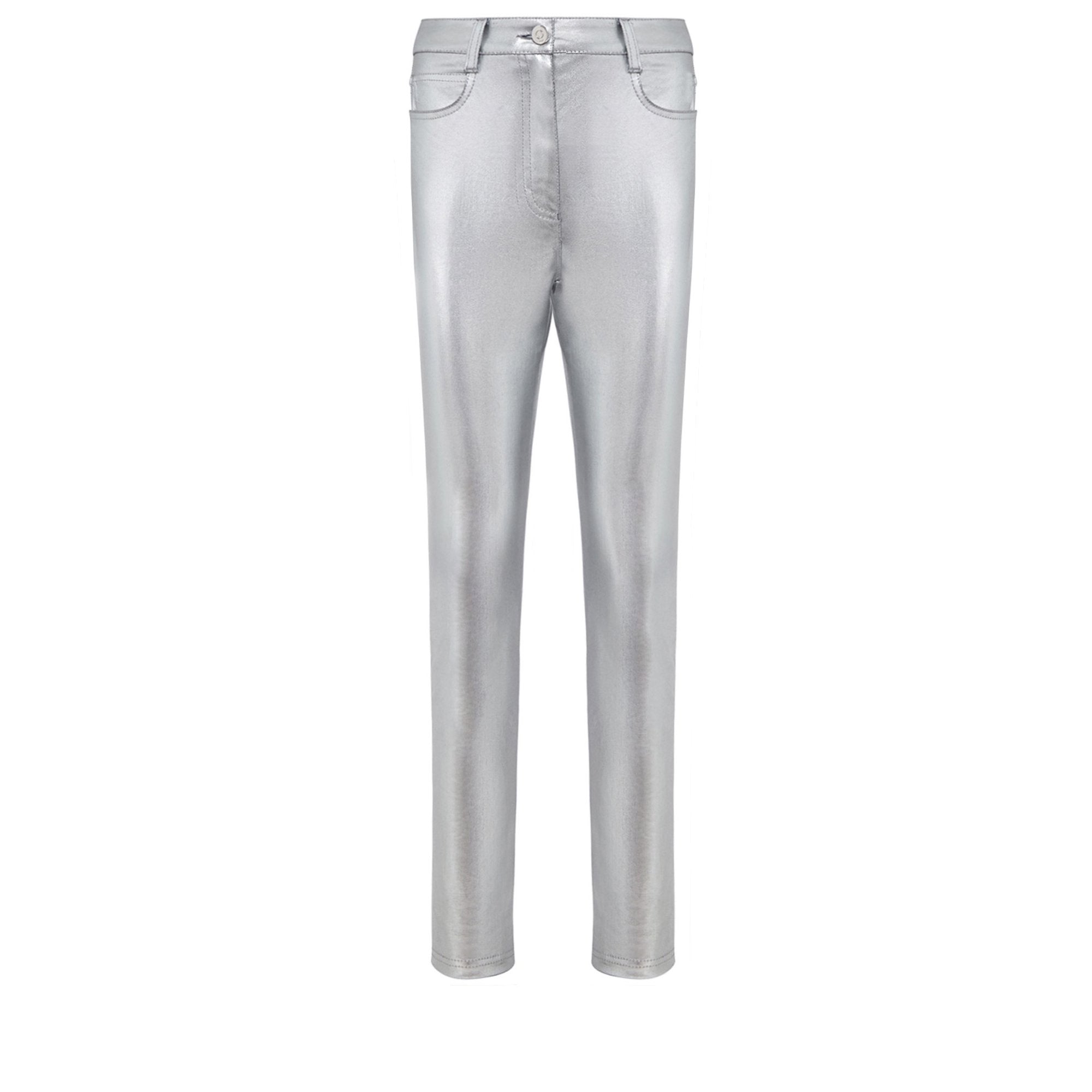 Pantalon slim - Argent