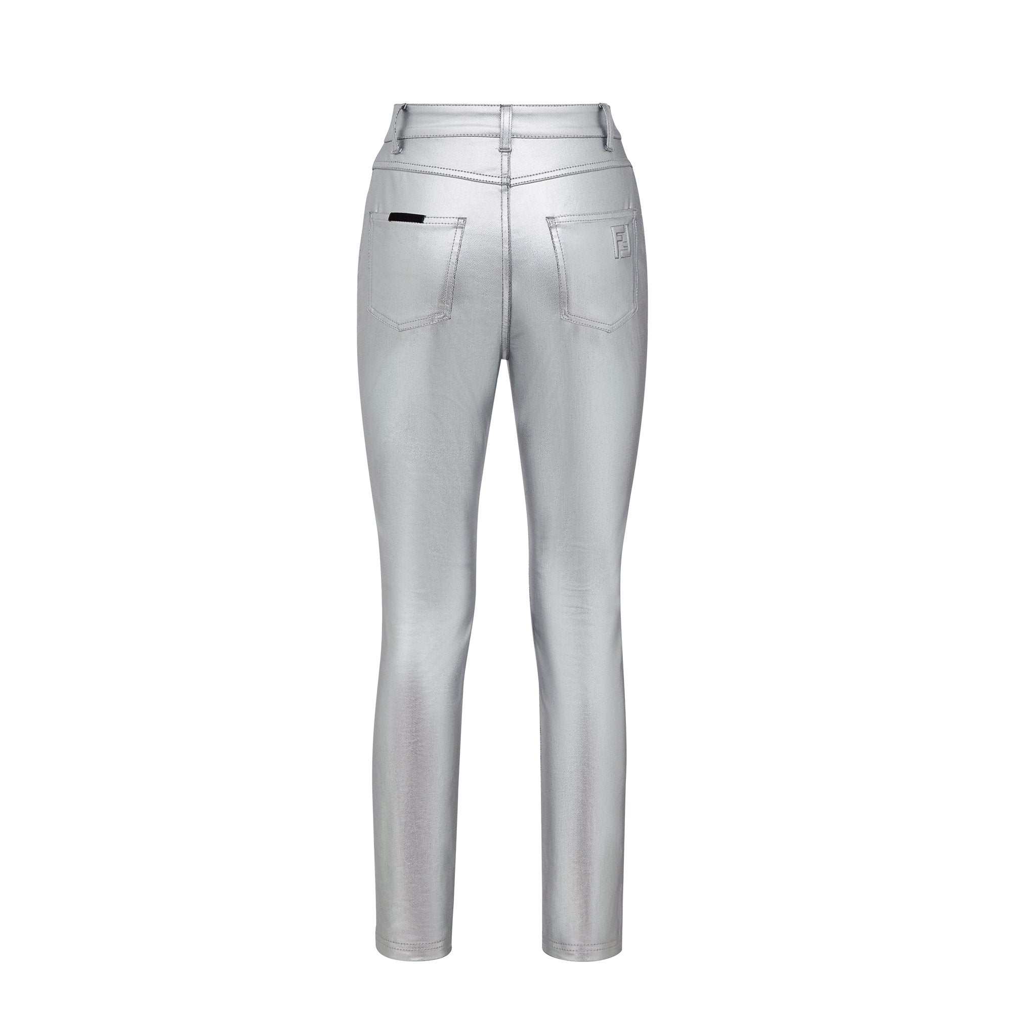 Pantalon slim - Argent
