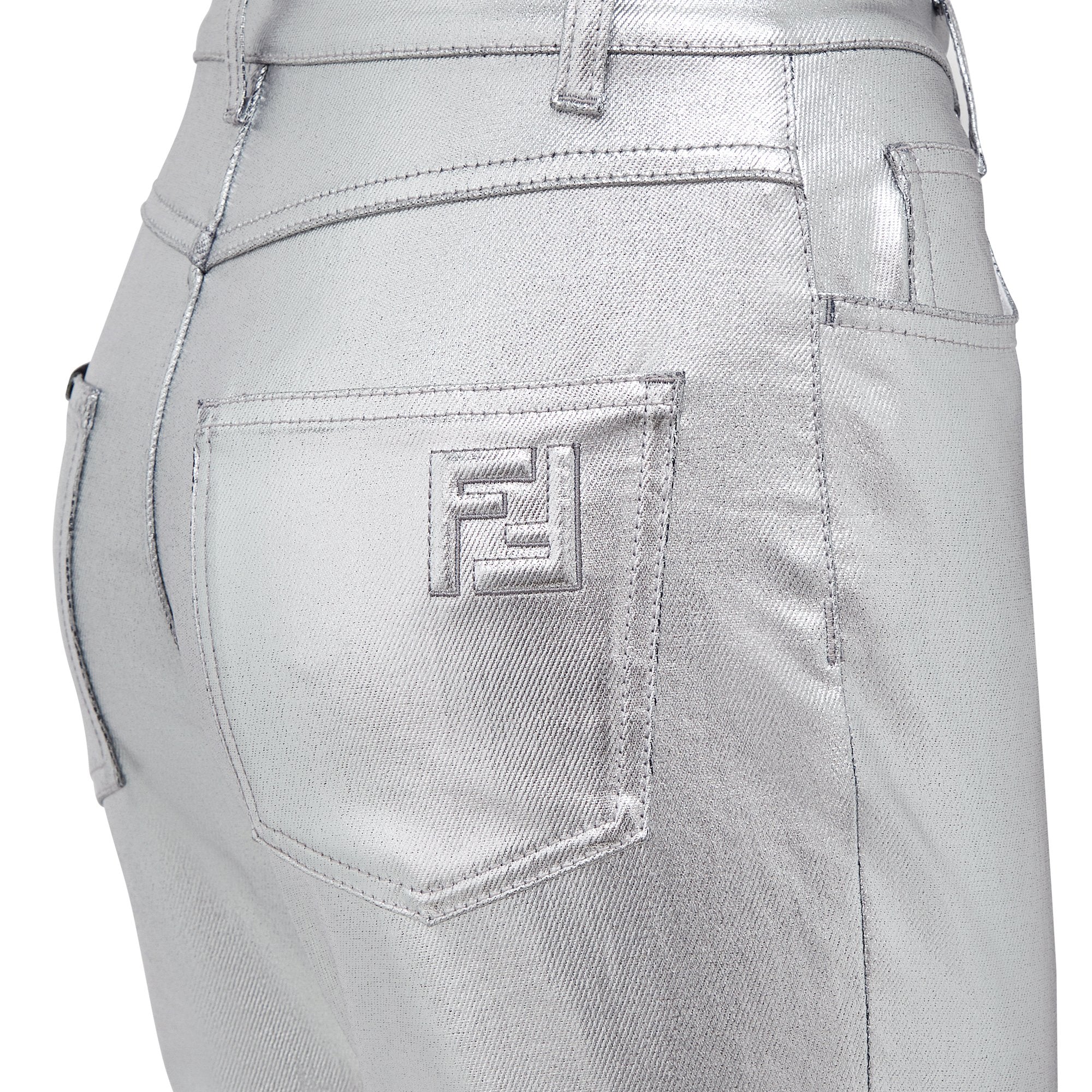 Pantalon slim - Argent