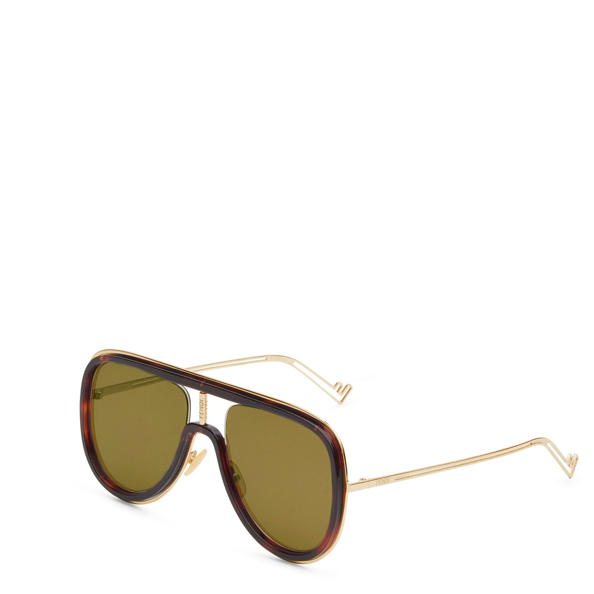 Lunettes futuristic Fendi - Or