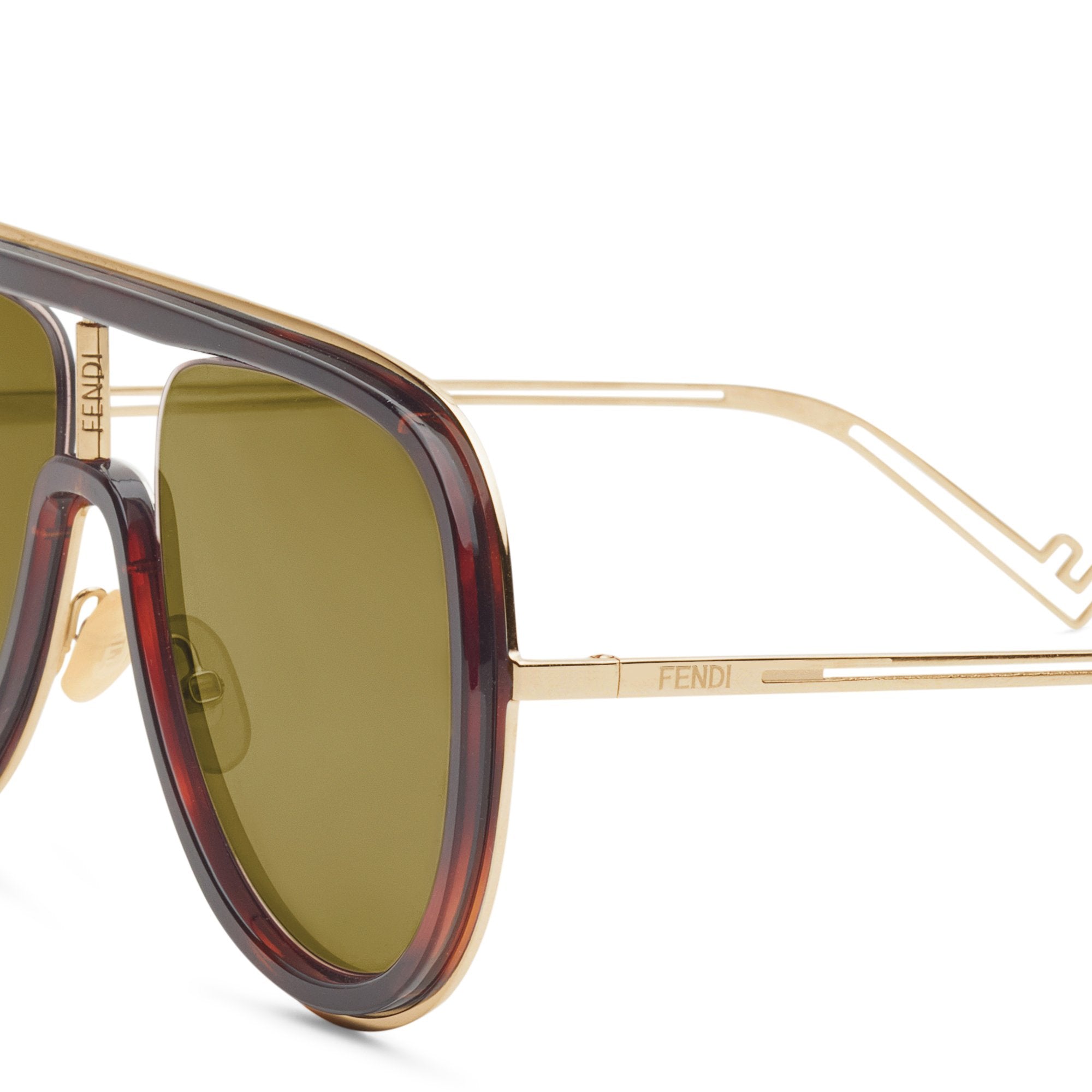 Lunettes futuristic Fendi - Or
