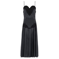 Robe nuisette en cuir - Noir