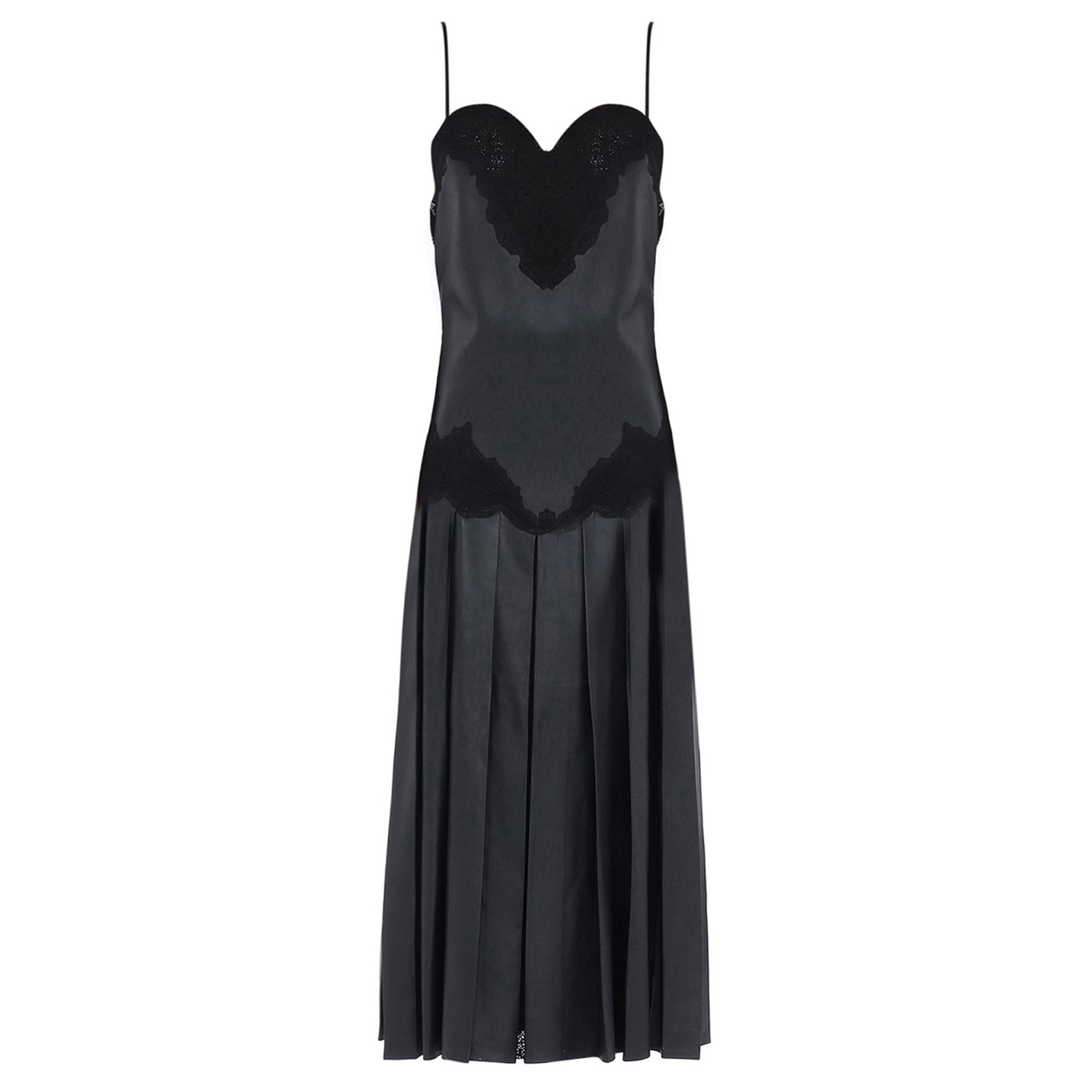 Robe nuisette en cuir - Noir