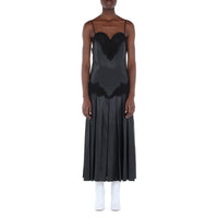 Robe nuisette en cuir - Noir