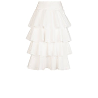 Jupe à volants en taffetas - Blanc