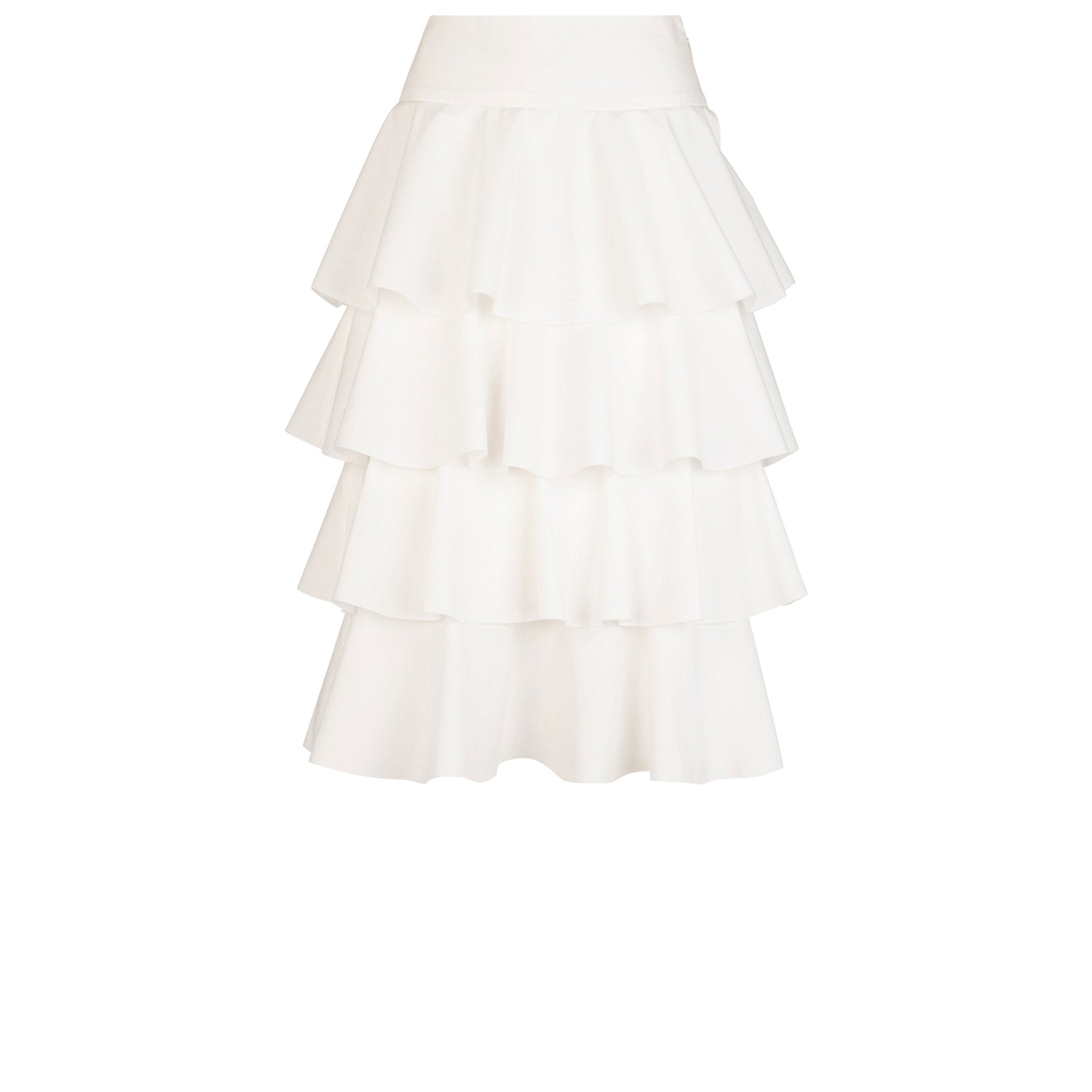 Jupe à volants en taffetas - Blanc