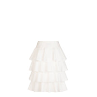 Jupe à volants en taffetas - Blanc