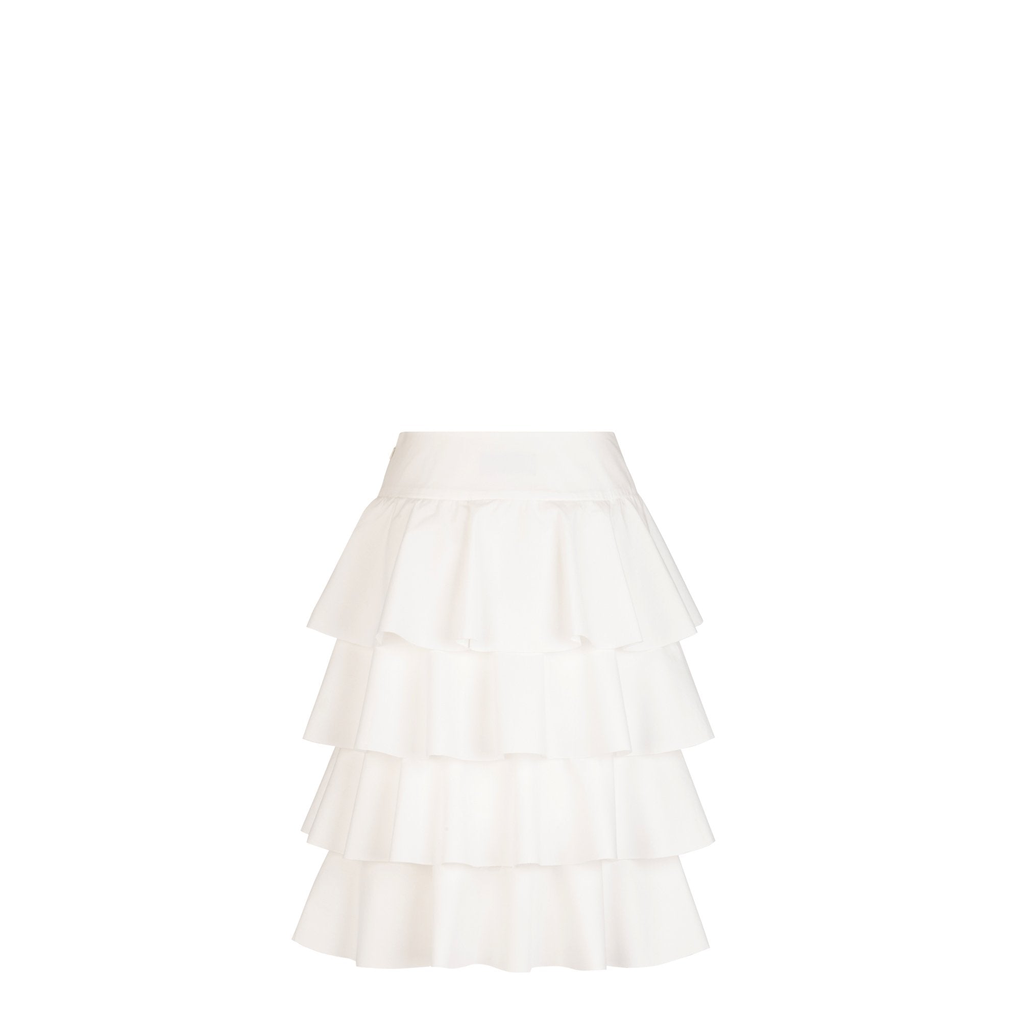Jupe à volants en taffetas - Blanc