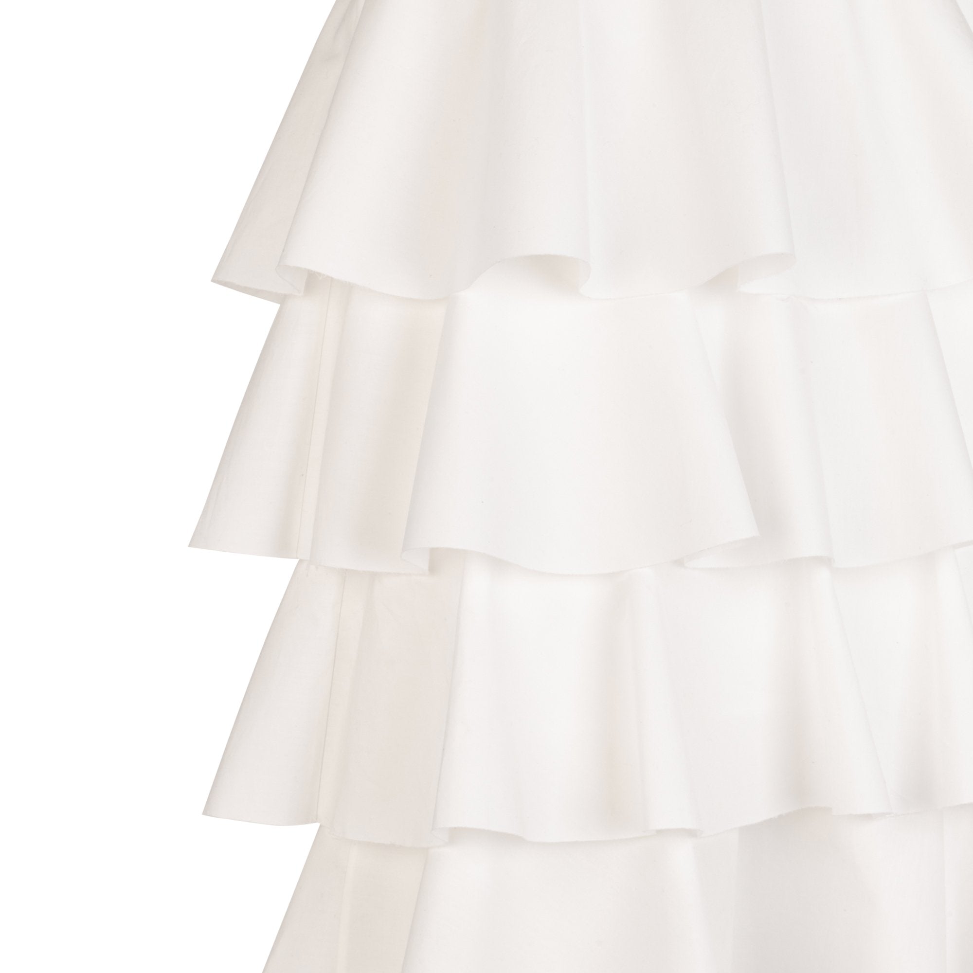 Jupe à volants en taffetas - Blanc