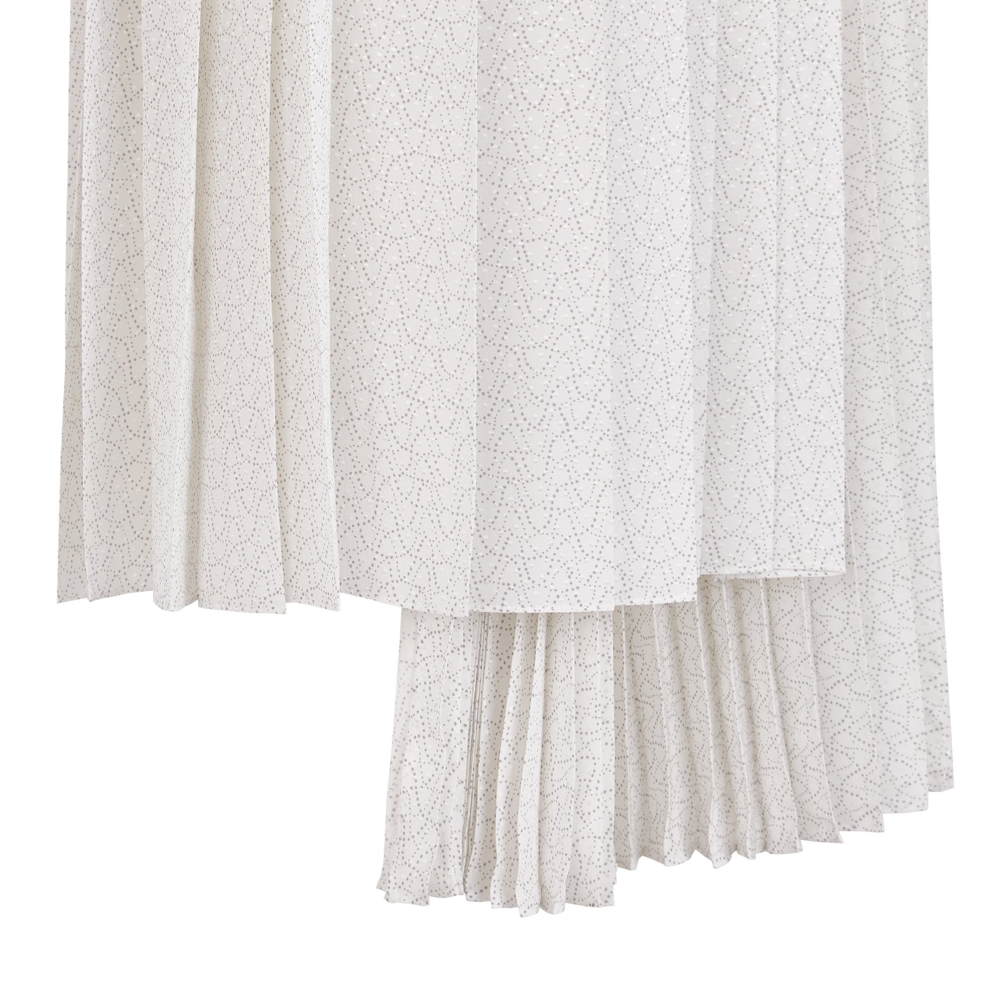 Jupe plissée asymétrique en soie - Blanc