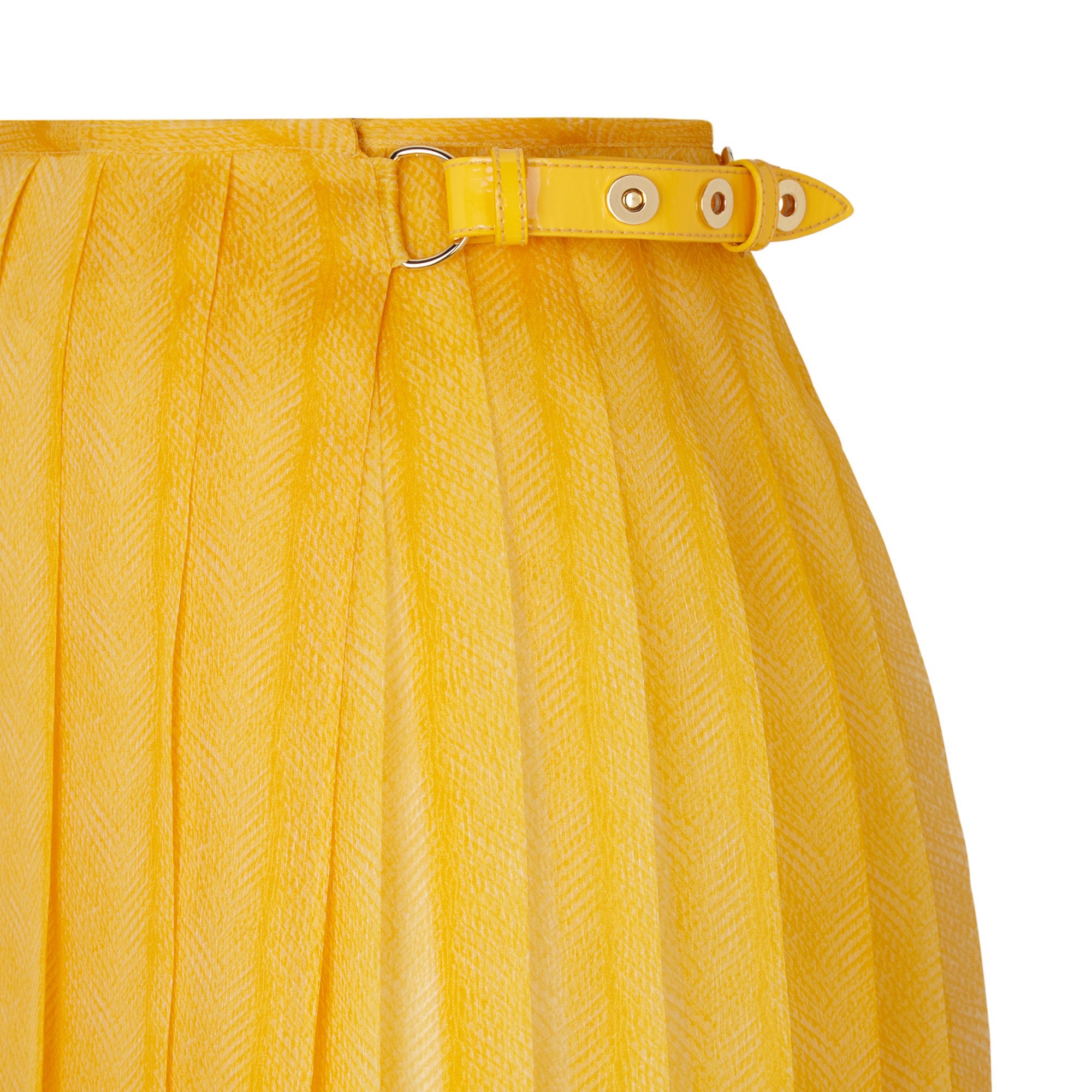 Jupe portefeuille en soie - Jaune