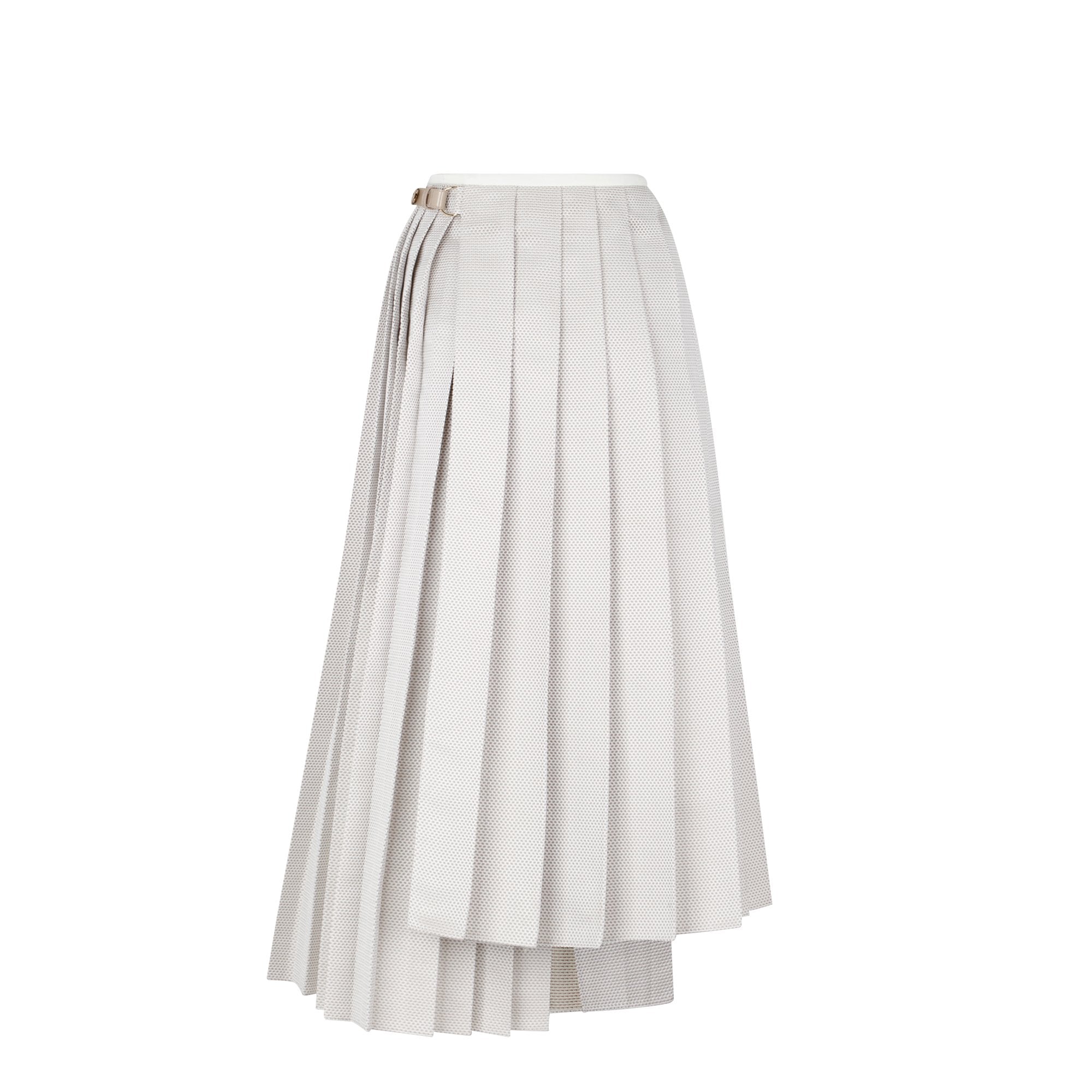 Jupe portefeuille en soie - Blanc