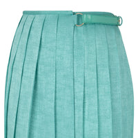 Jupe portefeuille en soie - Vert