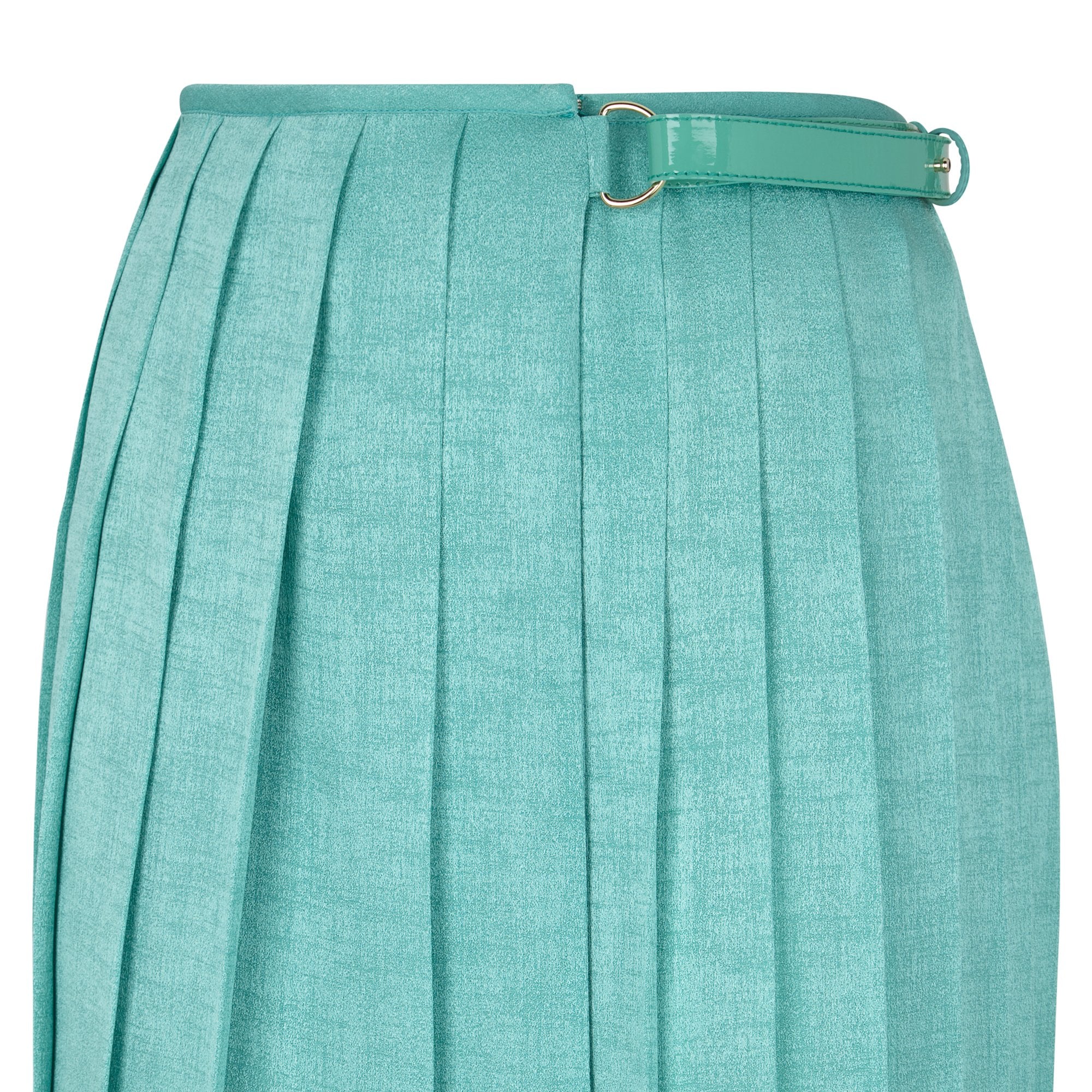 Jupe portefeuille en soie - Vert
