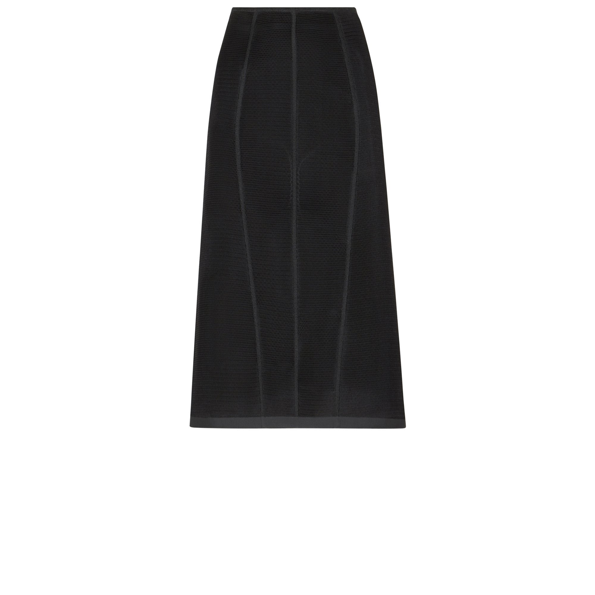 Jupe évasée en micro-filet - Noir