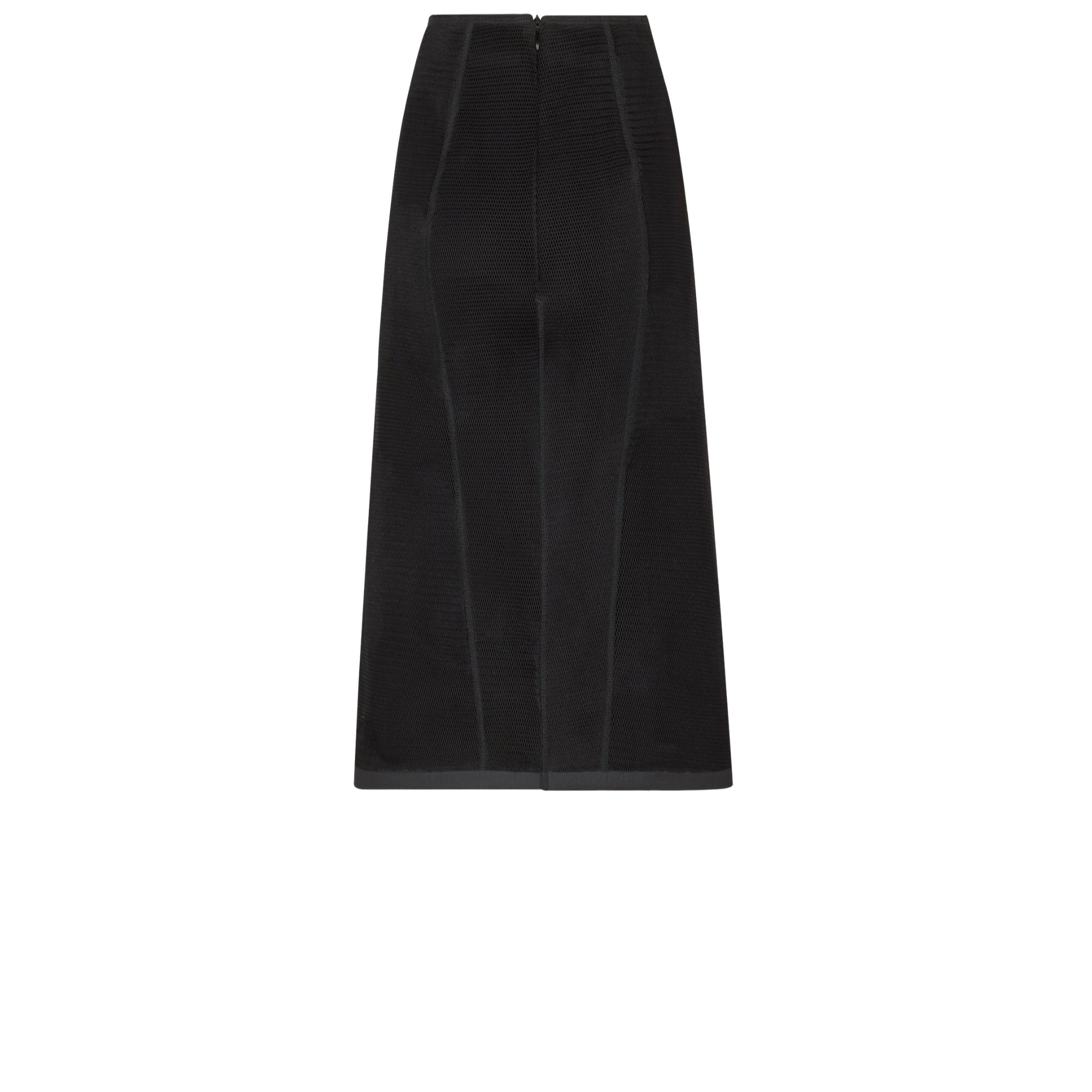 Jupe évasée en micro-filet - Noir