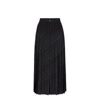 Jupe all over jacquard en soie - Noir
