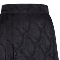 Jupe all over jacquard en soie - Noir