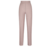 Pantalon coupe droite en mohair - Nude