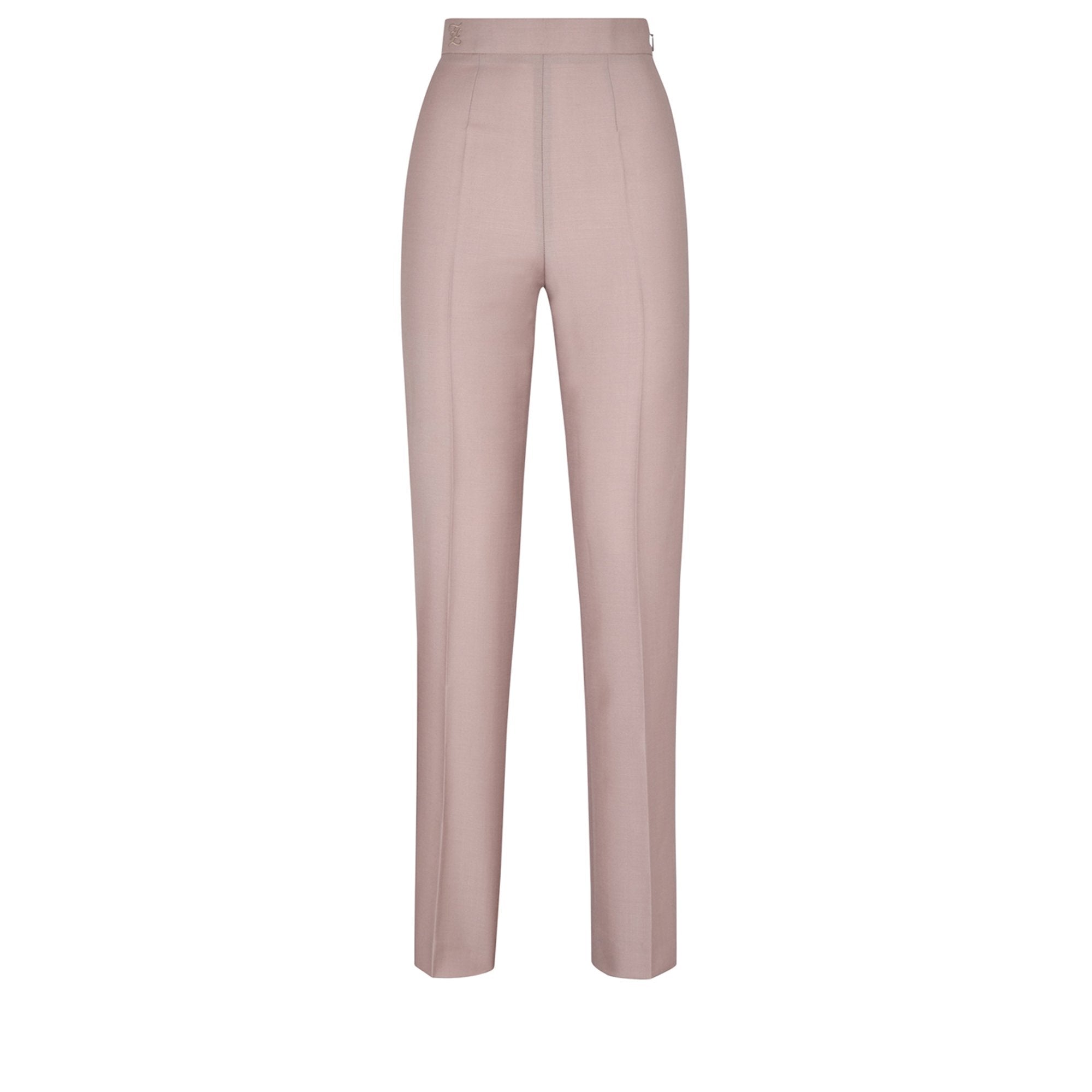 Pantalon coupe droite en mohair - Nude