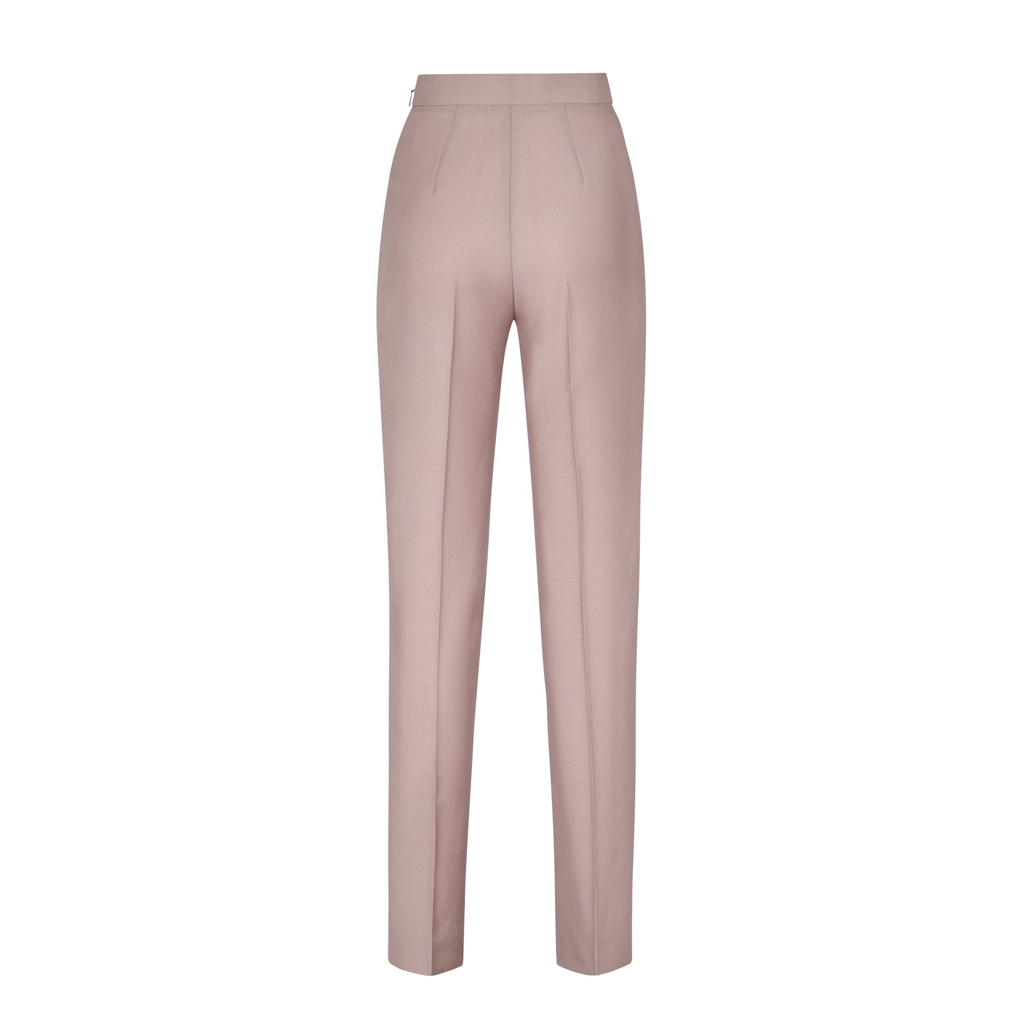 Pantalon coupe droite en mohair - Nude