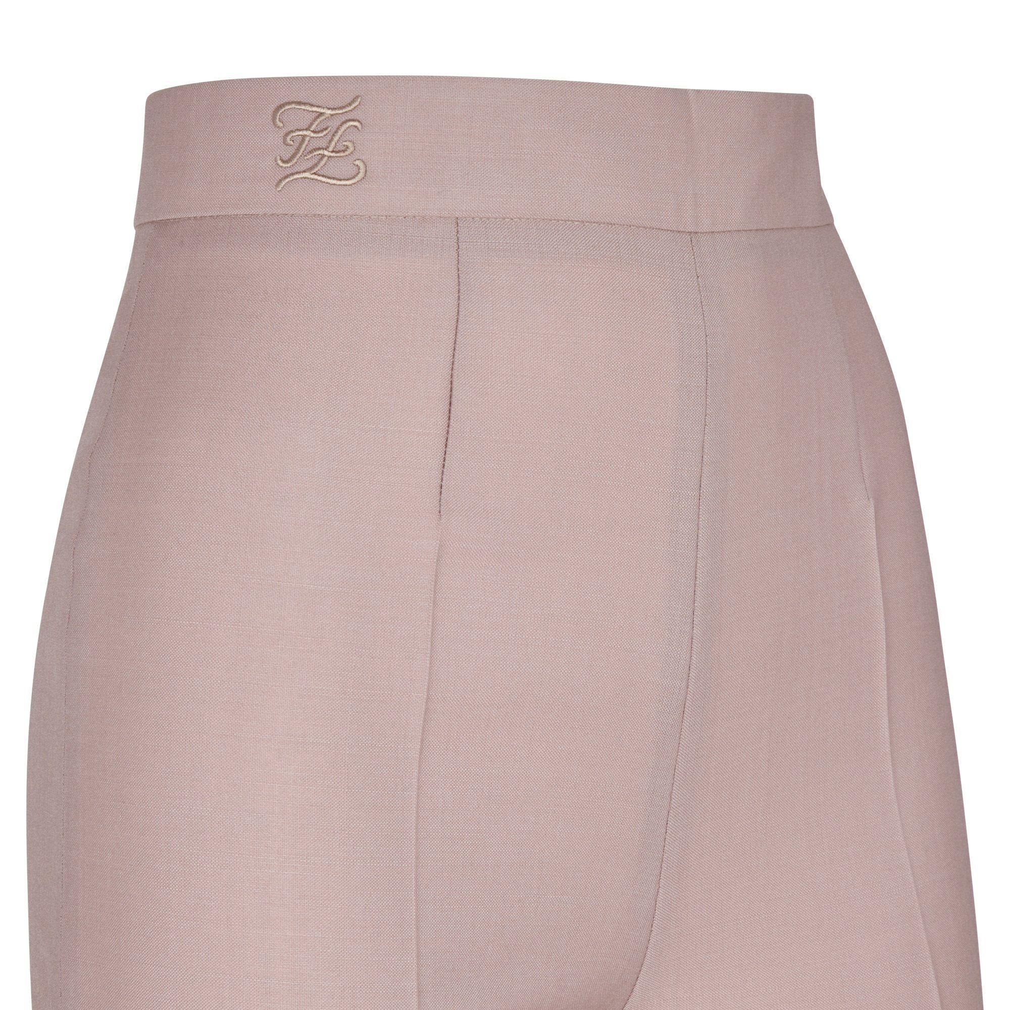 Pantalon coupe droite en mohair - Nude