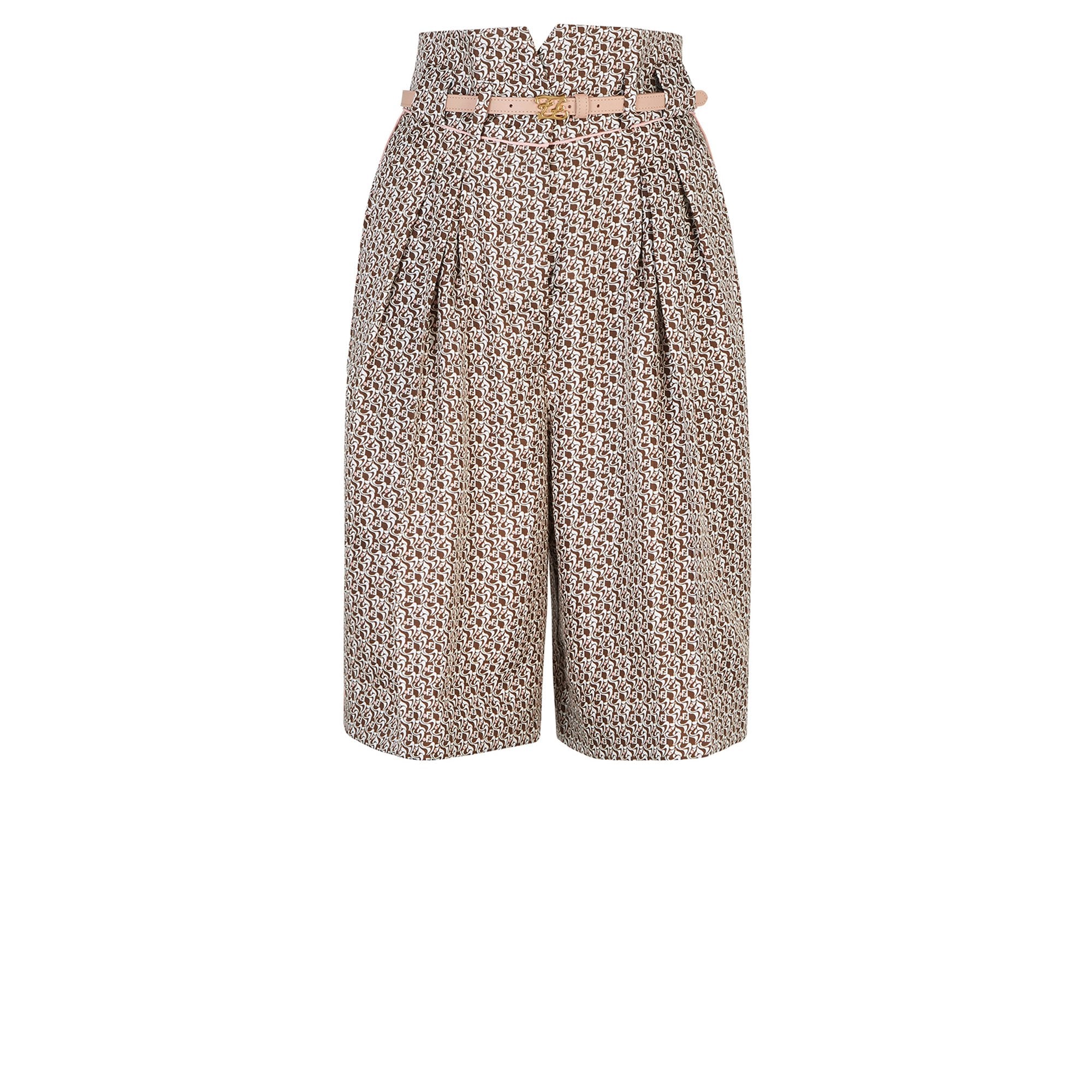 Short all over en soie - Marron & Rose