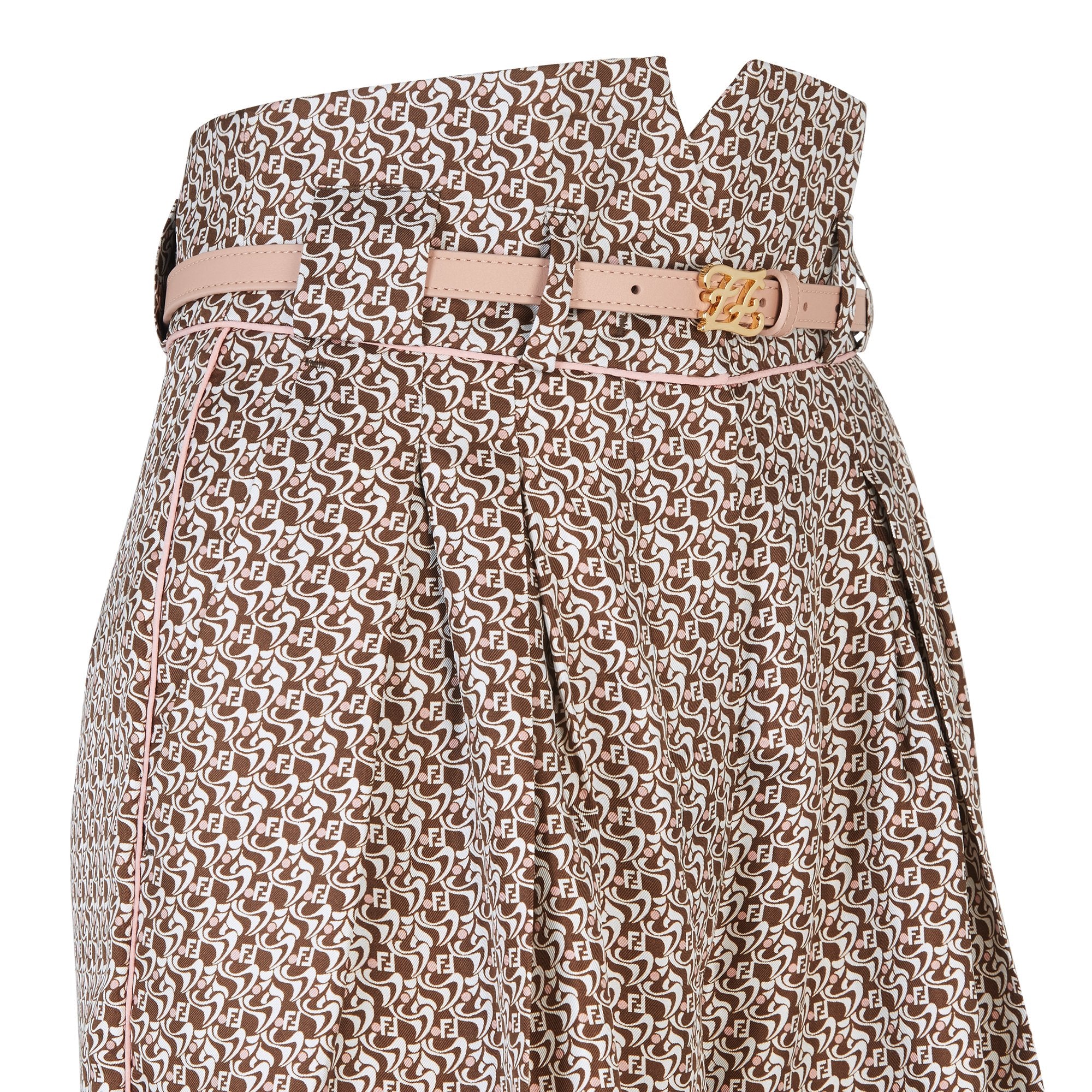 Short all over en soie - Marron & Rose