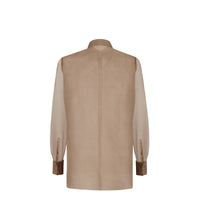 Chemise Elegant K en soie - Marron