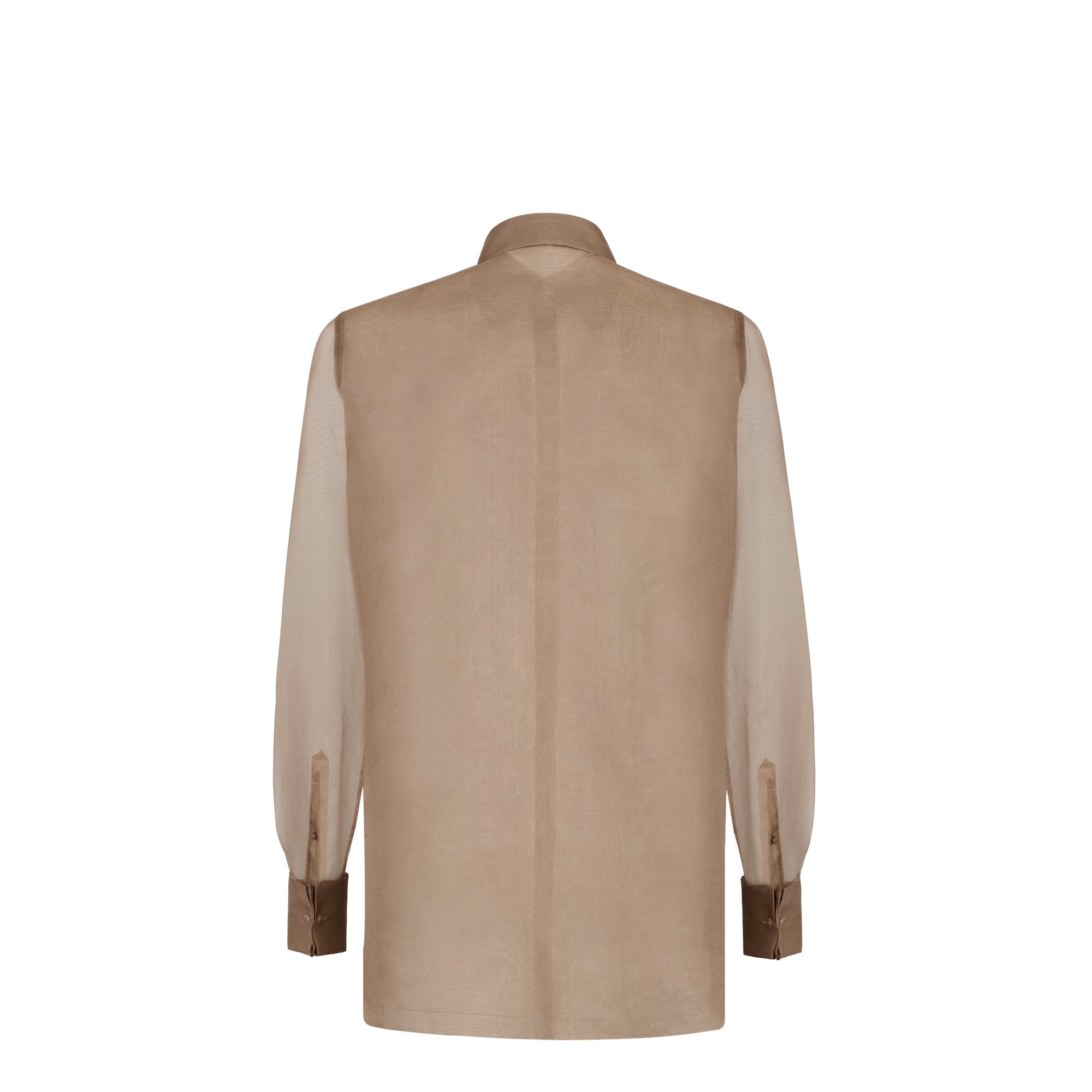 Chemise Elegant K en soie - Marron