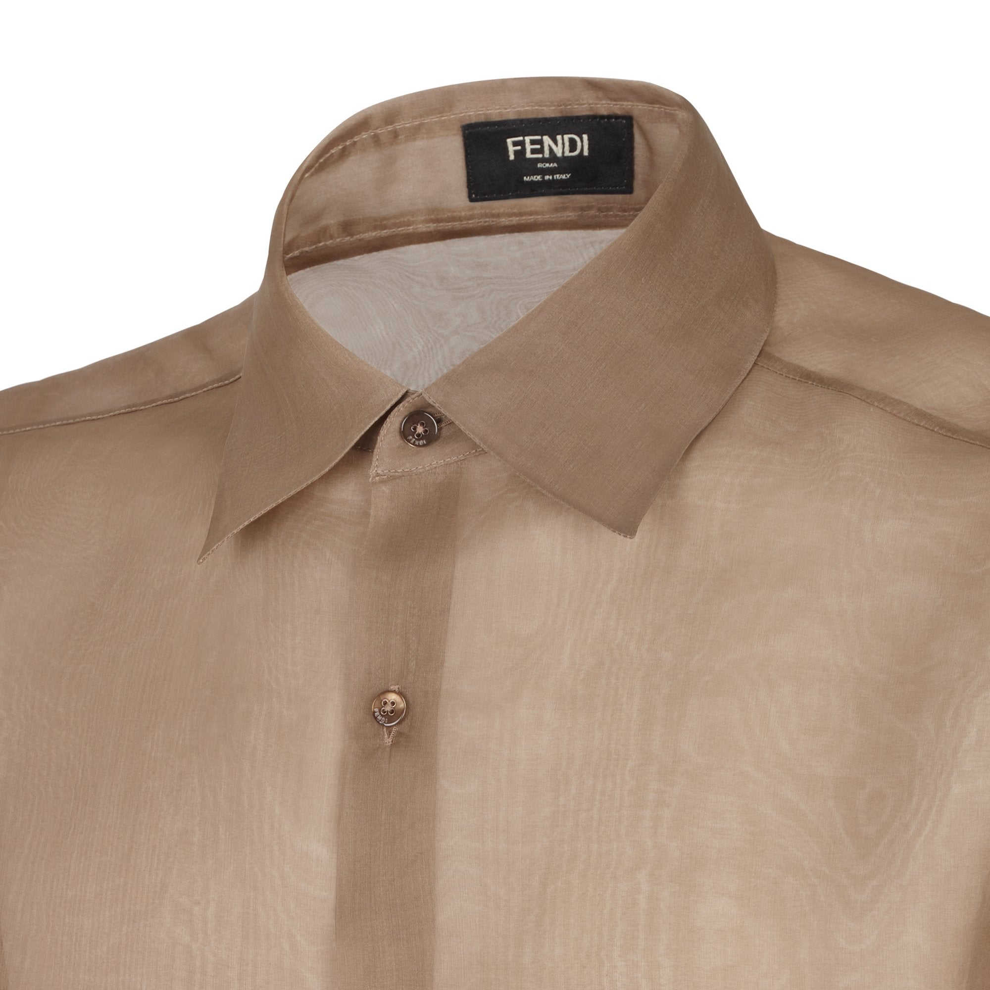Chemise Elegant K en soie - Marron