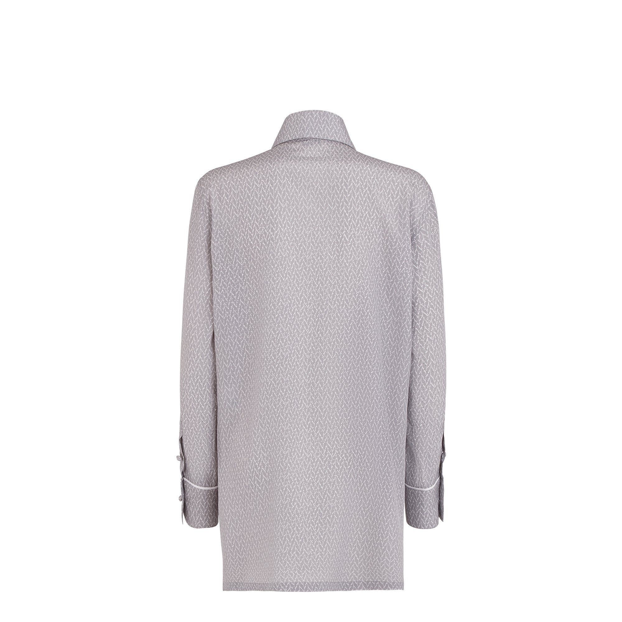Chemise en crêpe de soie - Gris