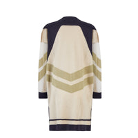 Robe color block en soie - Vert