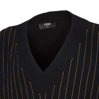 Pull col v en cachemire - Noir