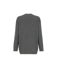 Pull col v en cachemire - Gris