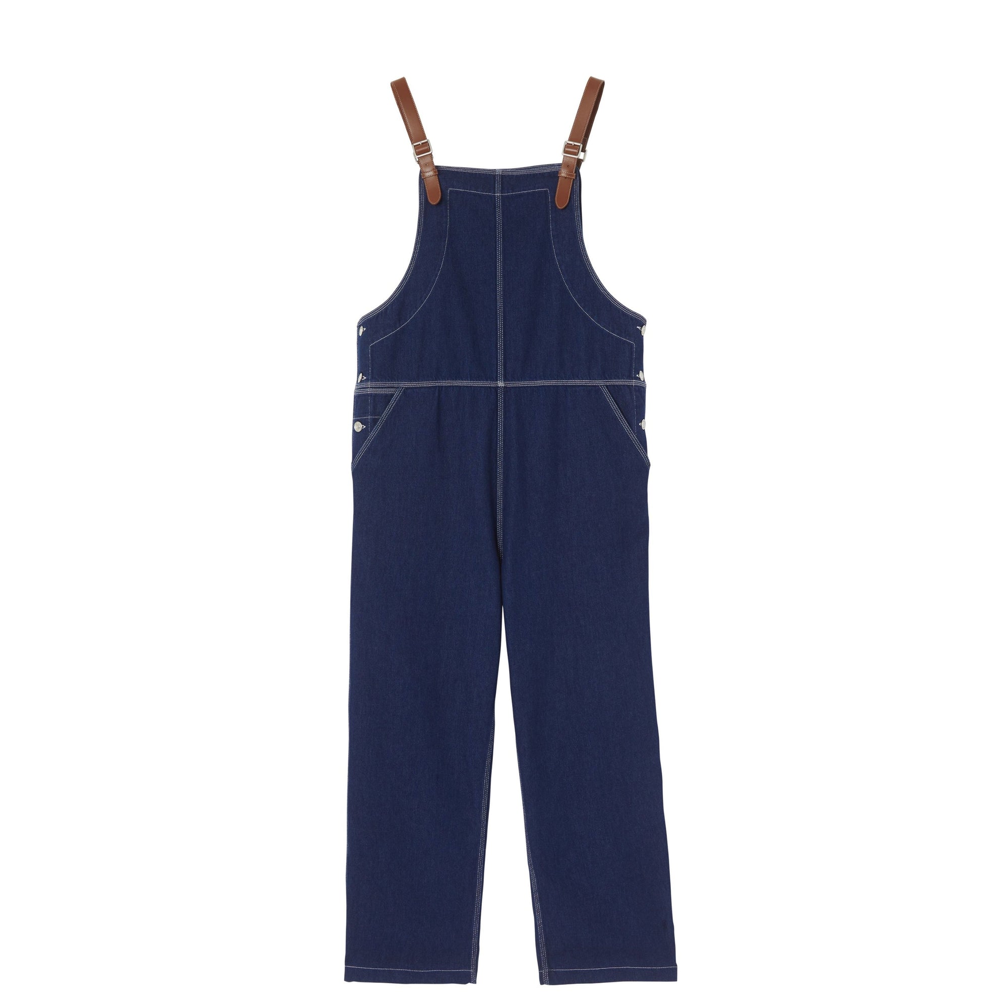 Salopette en denim surpiqué - Dark Canvas Blue