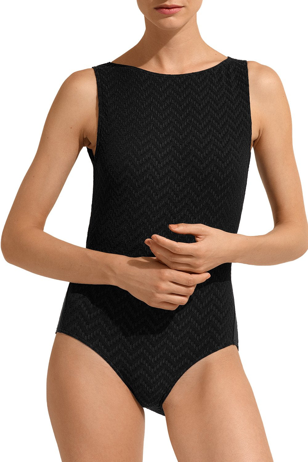 Maillot une pièce emboîtant Flanelle - Noir