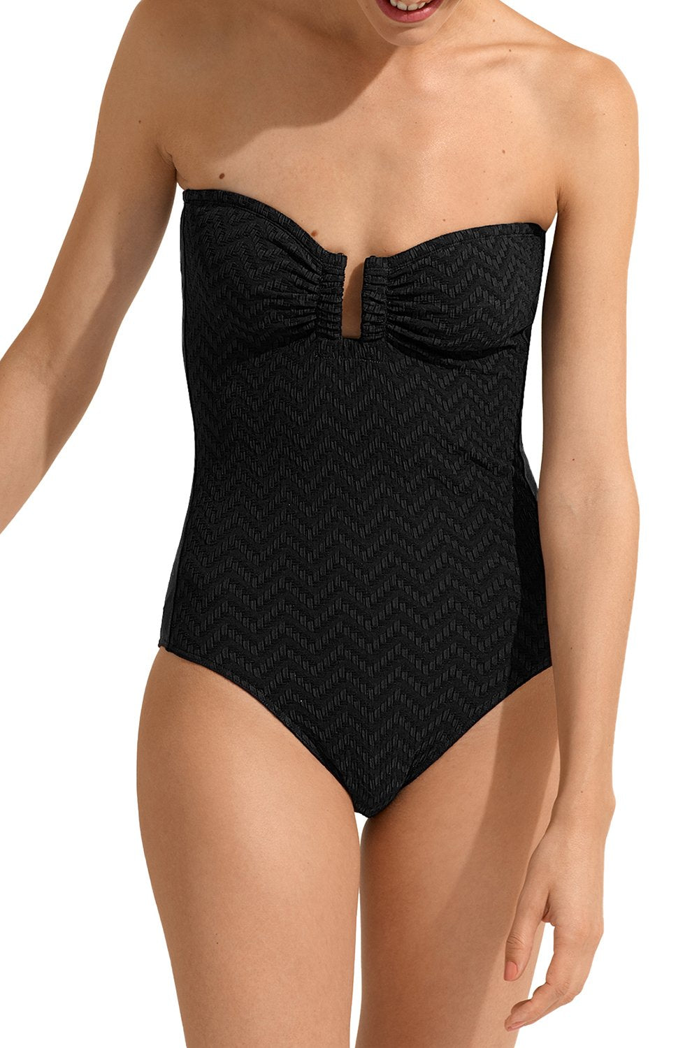 Maillot une pièce bustier Sur-Mesure - Noir