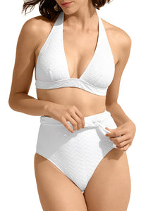 Bas de maillot taille haute Pochette - Blanc